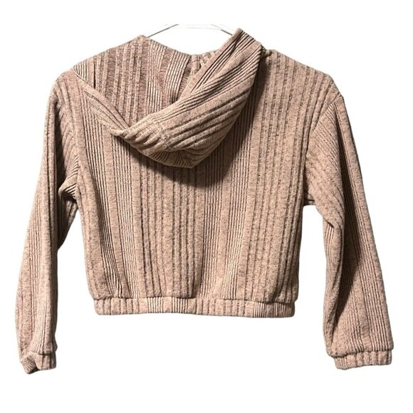 Art Class Brown Solid Long Sleeve Cropped Cardigan Zip Girls Size 6X‎ Preppy - Picture 2 of 10